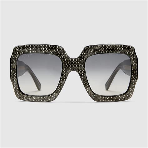 gucci rhinestone metal sunglasses|authentic female Gucci sunglasses.